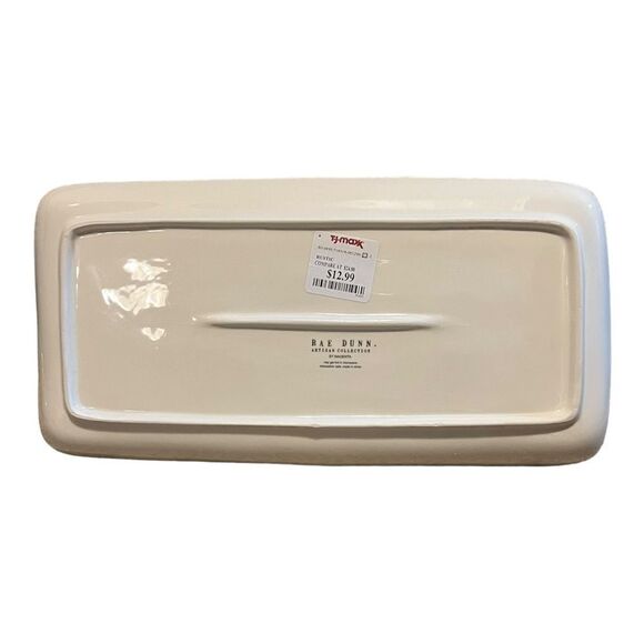 Rae Dunn Naughty & Nice Platter Tray Ceramic Holiday Santa Theme New - Picture 2 of 3